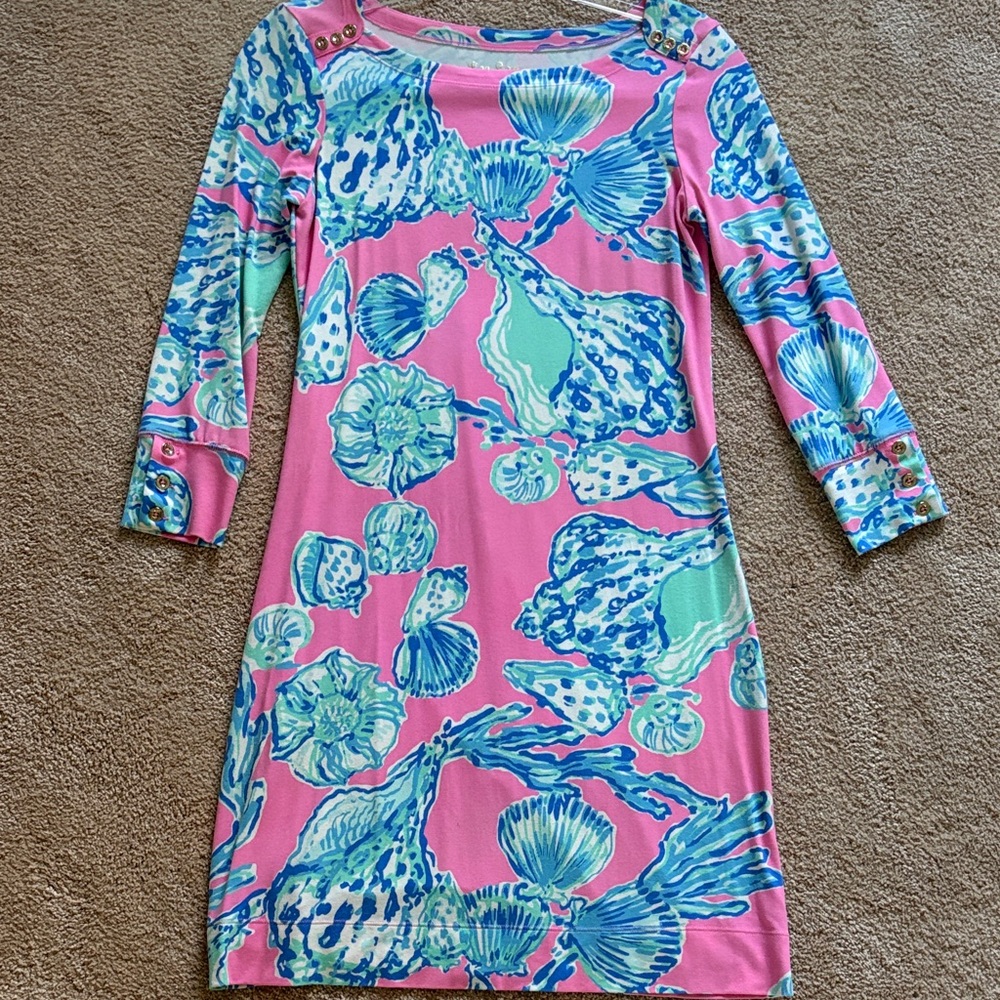 Lilly Pulitzer Vibrant Pink and Blue Top